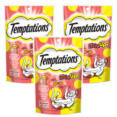 템테이션 고양이 믹스업 스낵, 혼합맛(닭고기/연어/체다치즈), 75g, 3개