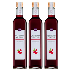 HSU'S LEGEND 潭酵天地 橡木桶純釀造水果醋 蔓越莓, 3個, 500ml