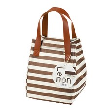 珍珠金屬 條紋餐袋 Lennon Lunch Bag D-6712 140g, 棕色, 1個