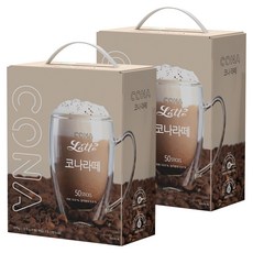 CONA 烘焙拿鐵即溶咖啡粉隨身包, 13.5g, 50條, 2盒