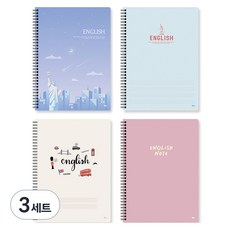 ibis 英語筆記本4件組, 紫色, 淺藍色, 象牙白, 粉紅色, 3套