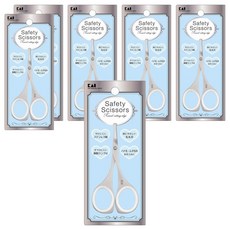 카이 safty 미용가위 끝이 뭉툭한 타입 수지 링 부착 KQ3114, 6개