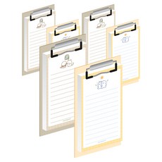 위드나 스노우독 캣 클립 메모지 2종 세트, 옐로우 + 브라운, 3세트