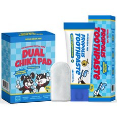 BOOM BOOM PAW 寵物手指型一次性潔牙棉片 30p + 牙膏 70g, 1套