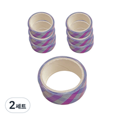 Slow Deco Daku 簡單格紋遮蔽膠帶 7 件套, 2組, 彩虹