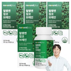 내츄럴플러스 혈행앤 징코 브레인, 90정, 3개