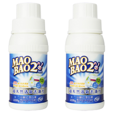 MAO BAO2 毛寶兔 小蘇打活氧漂白素 有效去除頑固污漬 適用於嬰幼兒衣物 預防衣物發黃, 330g, 2瓶