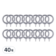 피피홈리빙 압축봉 커튼링 내경 32mm, 그레이, 40개
