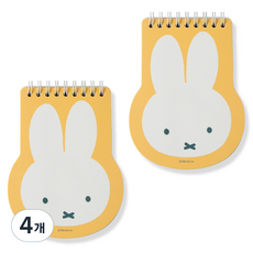STUDIO EIGHT Miffy造型筆記本 80張, 橘色, 4個