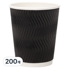 대경 웨이브 컵 블랙 240ml, 2개, 100개입