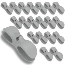 Blue Lake 電線整理夾, 20個, 灰色