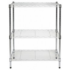 波浪電鍍層架 鐵+塑膠材質 3層, 銀色
