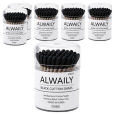 Alwaily 黑色棉花棒 26TSP3681, 6個, 100入
