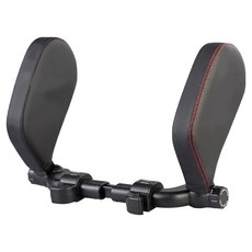 汽車側靠枕 加大款 PVC皮革 + 記憶棉, 黑紅色, 1個