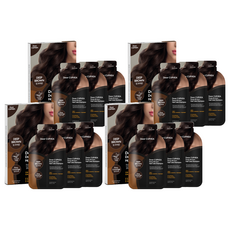디어쿠페아 헤어 컬러 샴푸 15ml x 3p, 딥브라운, 4개