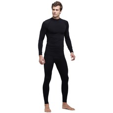 Gear X 男士全新一般寒冷天氣長袖立領立領內衣上下套裝