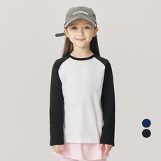 롤리트리 아동용 라글란 기본 긴팔 티셔츠