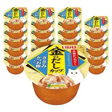 이나바 고양이 금빛육수 간식컵, 혼합맛(닭가슴살/가츠오부시), 70g, 24개