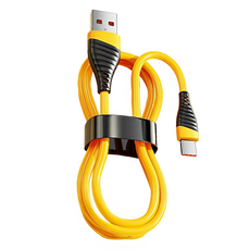 小麥購物 Type-C系列 120W USB-A-Type-C快充數據線 L1378, 1個, 黃色, 100cm