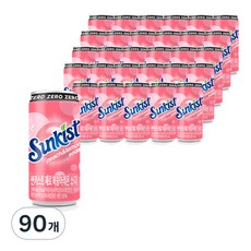 광동제약 썬키스트 제로 복숭아레몬 소다, 190ml, 90개