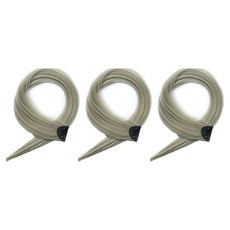 레인보우 옴브레 투톤 연출 컬러 헤어피스, 라이트그린, 3개