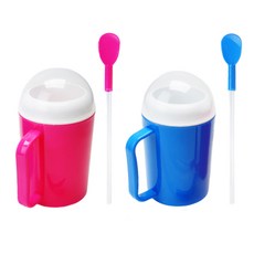 冰沙杯 2件組, 藍色 + 粉紅色, 1套