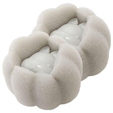 ECHO 兔子洗衣海綿球, 吸附毛髮棉絮，保持衣物潔淨，洗衣好幫手, 兔子, 2個