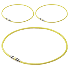 phiten 銀谷 磁性機能性項鍊 黃色 45cm, 3個
