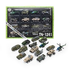 PLAYMAX 金屬壓鑄迷你車 43 x 28.5 x 4.7 cm 15件組, 1套, 軍用車