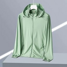 愛北鼻 成人冰絲防曬外套, UPF50+ 防曬系數, M, 淺綠色
