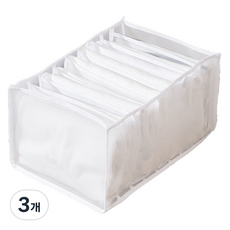 WithWin 分格衣物隔層收納盒 大型, 白色, 3個