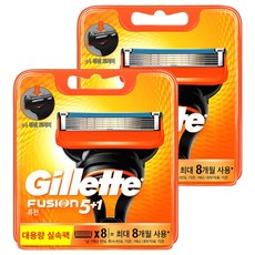 新吉列 Fusion 手動剃須刀片, 2個, 8件