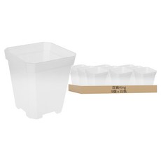 百貨King 八角花盆 PP聚丙烯材質 台灣製, 白色, 9個