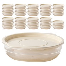 HOMENHOUSE 圓形微波保鮮盒 450ml, 保鮮盒 象牙白, 64個