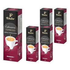 Tchibo 香醇義式濃縮咖啡膠囊 Cafissimo咖啡機適用, 7.5g, 10顆, 5盒