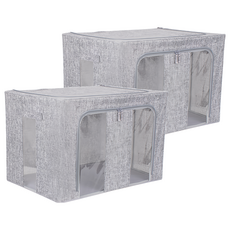 comet home 布質收納箱 100L, 灰色, 2個