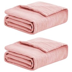 KU.KU Duckbill 酷咕鴨 雲朵皺布六層紗布澡巾, 自然粉, 2條