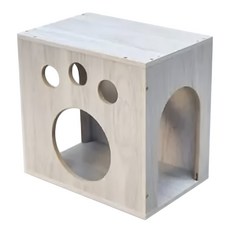 LiFArt 寵物組合櫃 腳印門 (純白橡木色) MIT 42W x 28.2D x 40H cm, 42cm