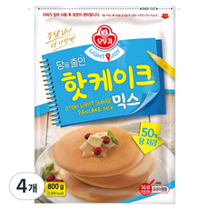 오뚜기 라이트 앤 조이 당을줄인 핫케이크 믹스, 800g, 4개