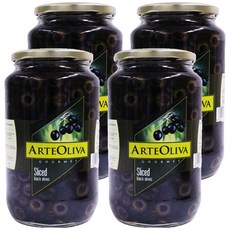 ARTE OLIVA 黑橄欖片, 935g, 4個