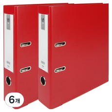 마이다스 레버아치 LA 바인더 2공 세로형 민 7cm, 적색, 6개