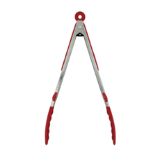 點秋香 矽膠料理夾 330mm, 銀色 + 紅色, 1支