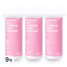 BANILA CO 芭妮蘭 柔軟壓花圓形化妝棉, 120枚入, 9個