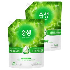 Soonsaem 小蘇打芬多精補充裝洗滌劑, 1.4L, 2個