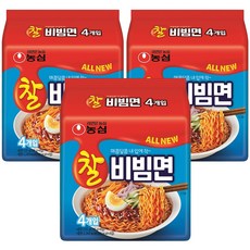 농심 찰비빔면 130g, 12개