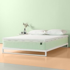 지누스 에센스 그린티 메모리폼 토퍼, 혼합 색상, 10cm