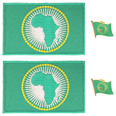 A-ONE 匯旺 奈及利亞國旗別針 DIY國旗刺繡徽章 8x5 cm 台灣製, 彩色, 2組