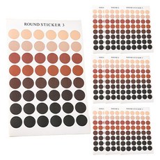 타이탄 다꾸 팬시 스티커, 컬러계열 3, 10개