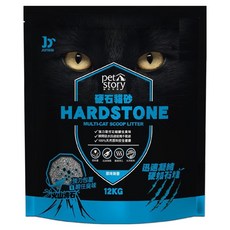 pet story 寵物物語 HARD STONE 硬石貓砂, 原味無香, 12kg, 1袋