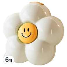 珍威 實用藥盒收納盒 白色 90 x 90 x 41 mm, 6個